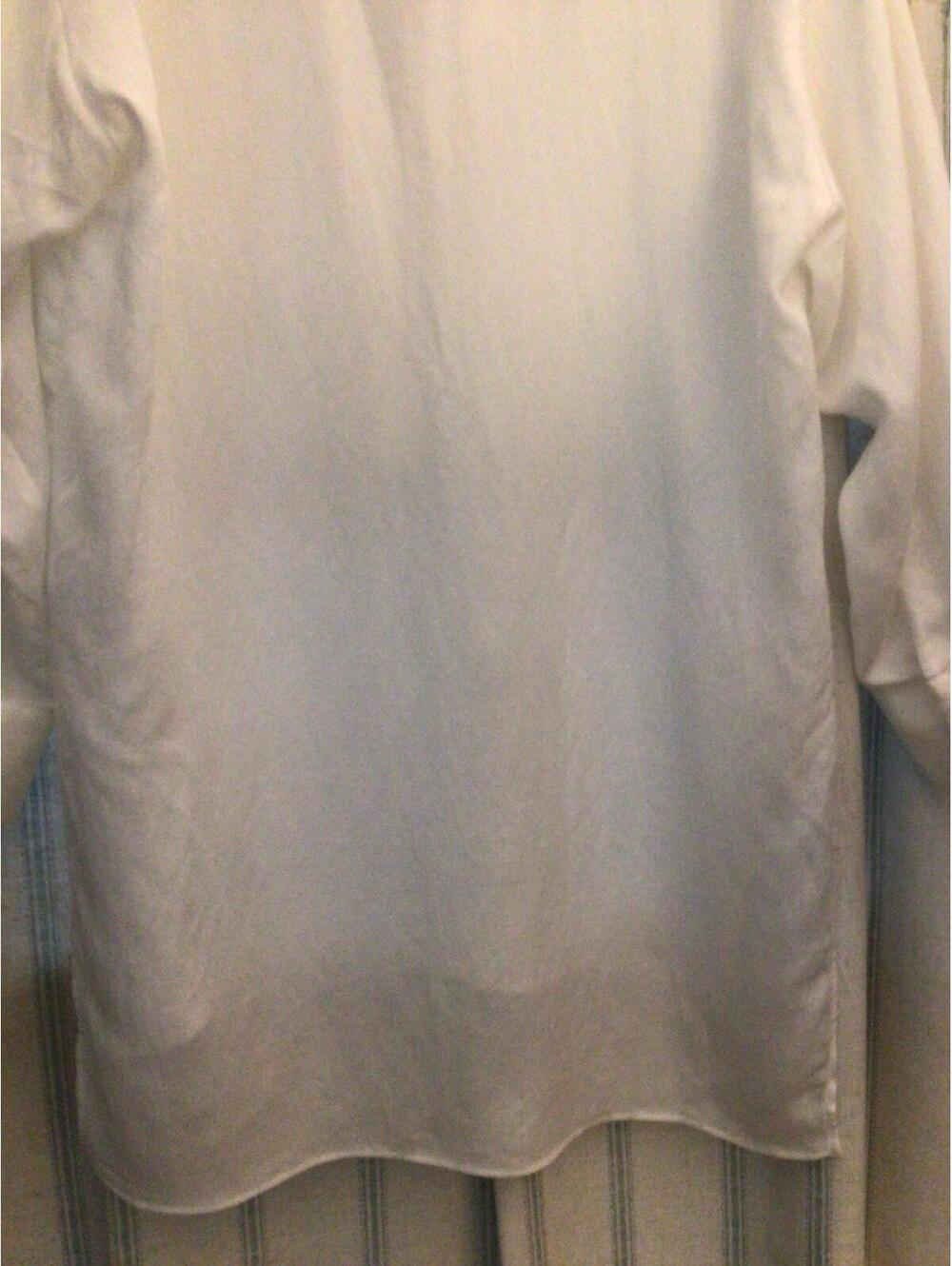 Zara Deep V White Long Sleeve Tunic Size Large - Picture 11 of 11